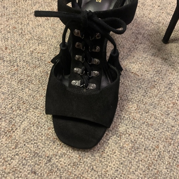 Diane Von Furstenberg Arabella Suede Lace up Heels - Picture 5 of 9